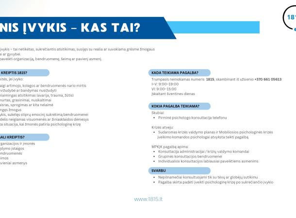 KRIZINIS ĮVYKIS – KAS TAI?
